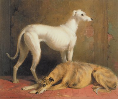 Deerhounds in an Interior by William Barraud